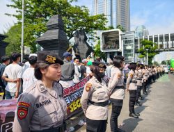 Polwan Polda Metro Jaya Diterjunkan Layani Aksi Tani Merdeka, Penyampaian Aspirasi Berjalan Tertib