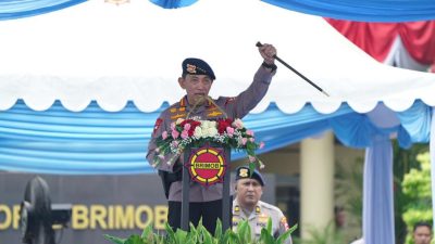 Kapolri Pimpin Apel dan Buka Rakernis Korps Brimob Polri Tahun 2026