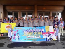 As SDM Kapolri Sambut Kepulangan Kontingen Taekwondo Garbha Presisi Peraih Juara Umum WATA Championship 2026
