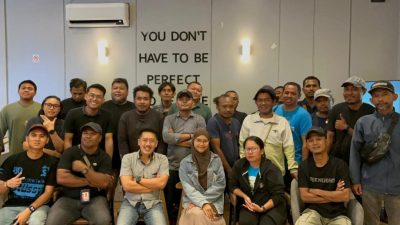 Perkuat Sinergi Informasi, Satgas Damai Cartenz Jalin Silaturahmi dengan Wartawan di Timika