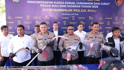 Polda Riau Bongkar 1.333 Kasus Kejahatan Jalanan, 525 Tersangka Diamankan 