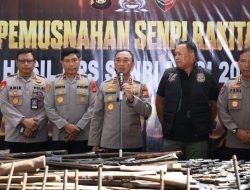 Negara Hadir Berantas Senpi Ilegal, Polda Sumsel Musnahkan Ratusan Senjata Api Hasil Ops Senpi Musi 2026