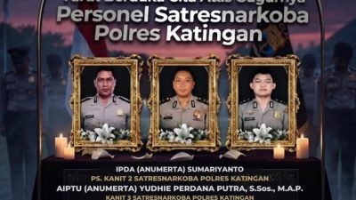 Tiga Personel Polri Gugur Saat Bertugas Ungkap Kasus Narkoba di Katingan, Dianugerahi Kenaikan Pangkat Luar Biasa Anumerta