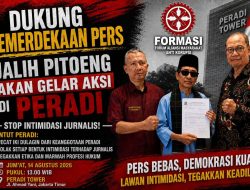 FORMASI Akan Gelar Aksi di PERADI Terkait Dugaan Jurnalis di Intimidasi